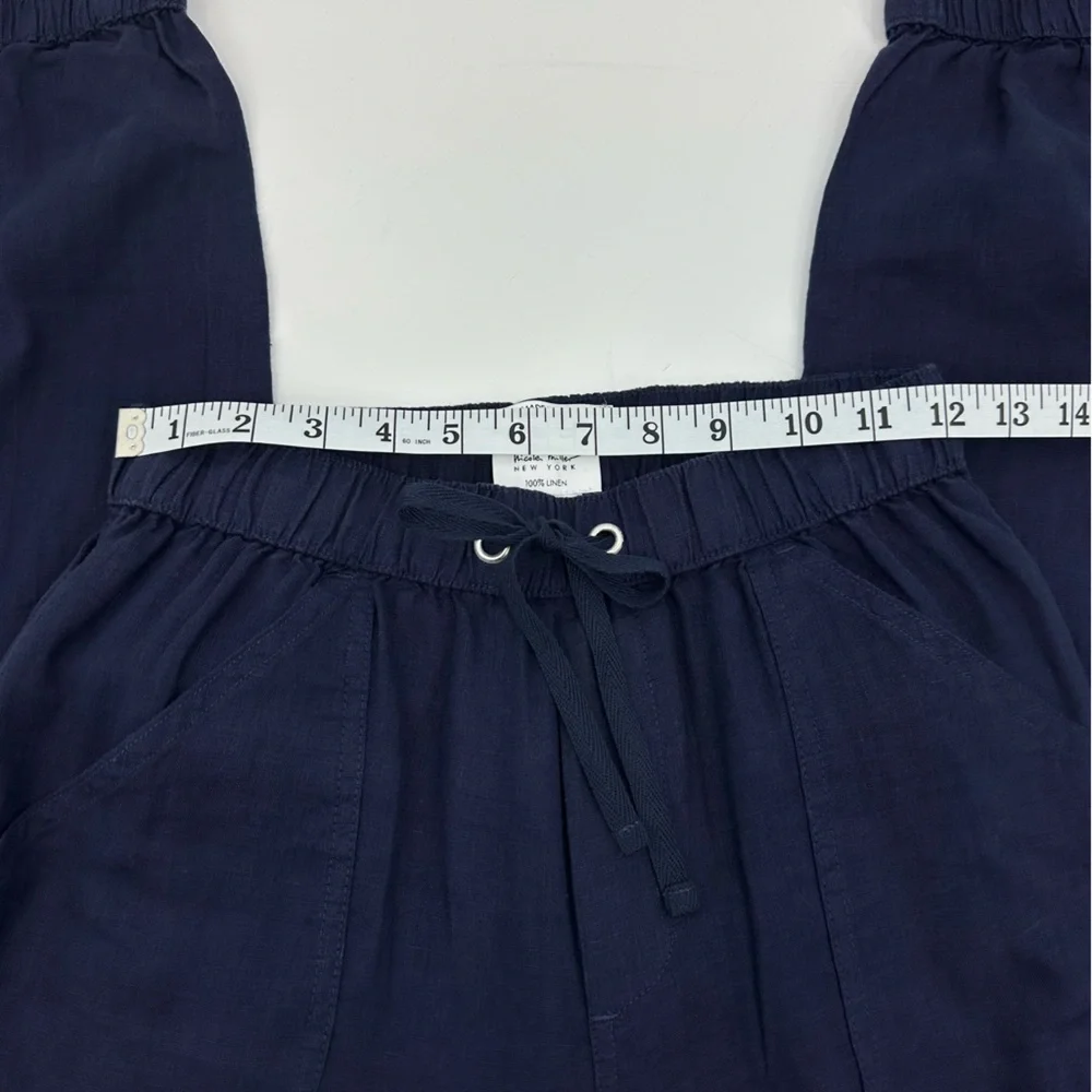Nicole Miller Linen Navy Utility Joggers Pants XS - Picture 9 of 12